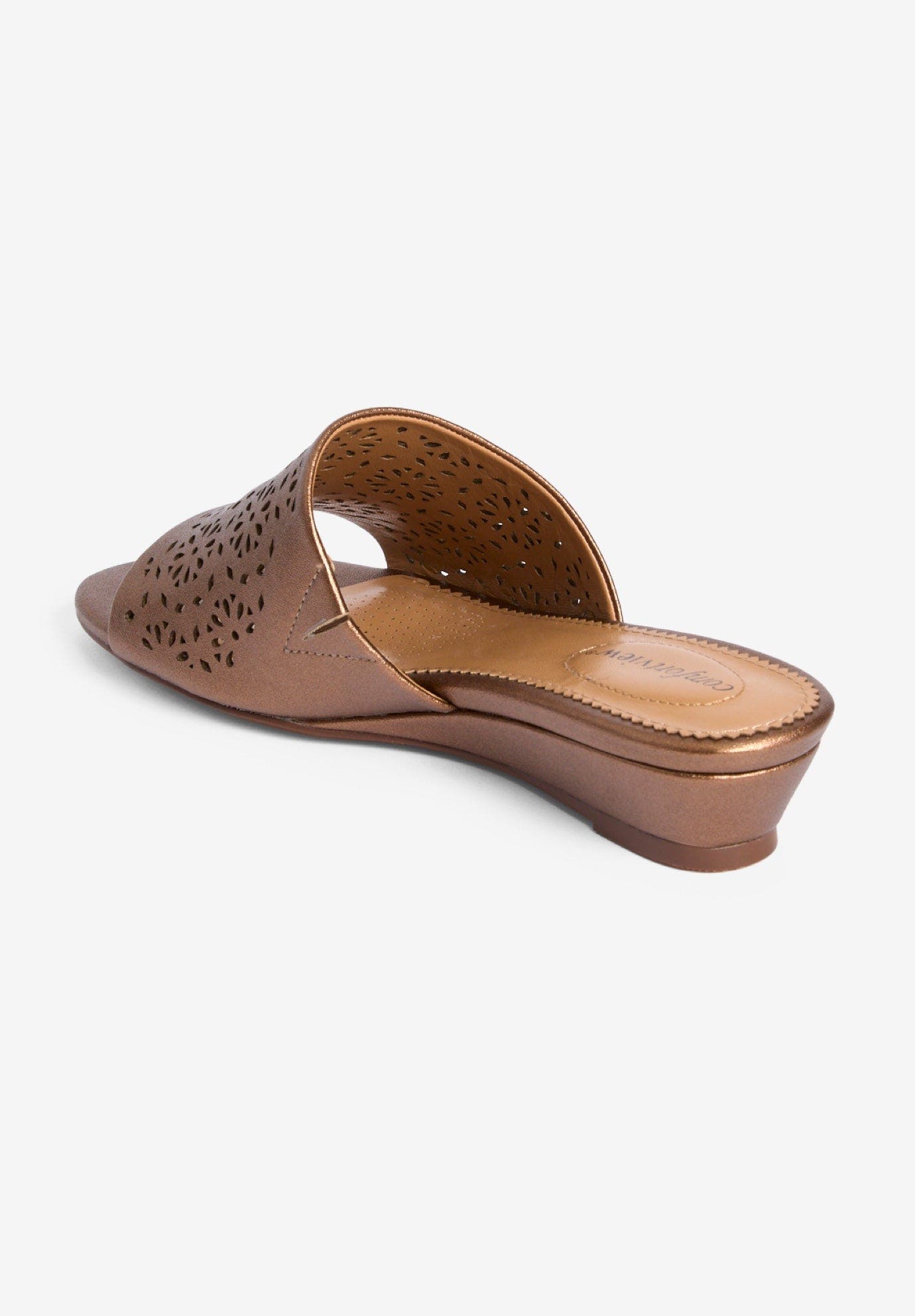 Comfortview The Capri Slip On Mule, Alternate, color, Bronze