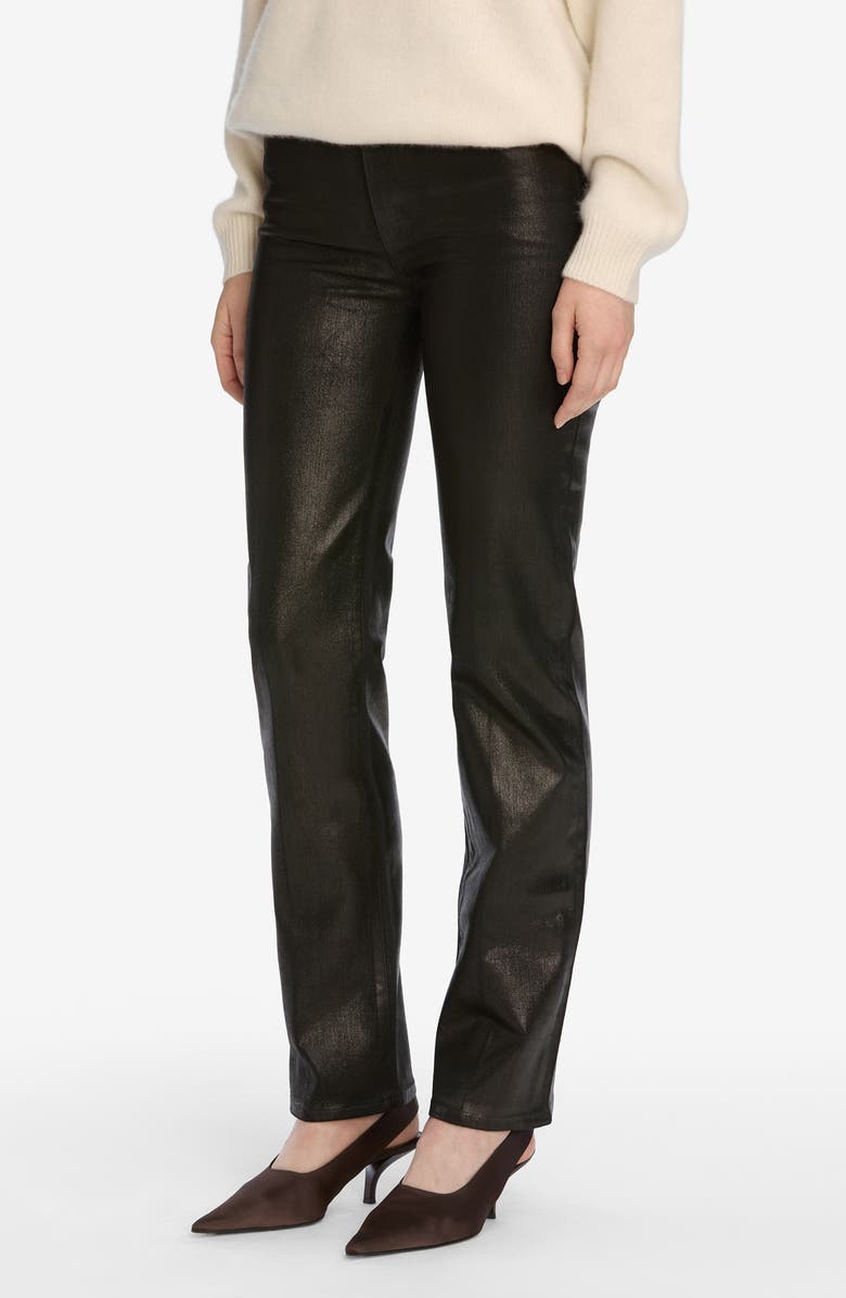 FRAME Le Sleek High Waist Ankle Straight Leg Jeans, Alternate, color, Mood Ring Coated