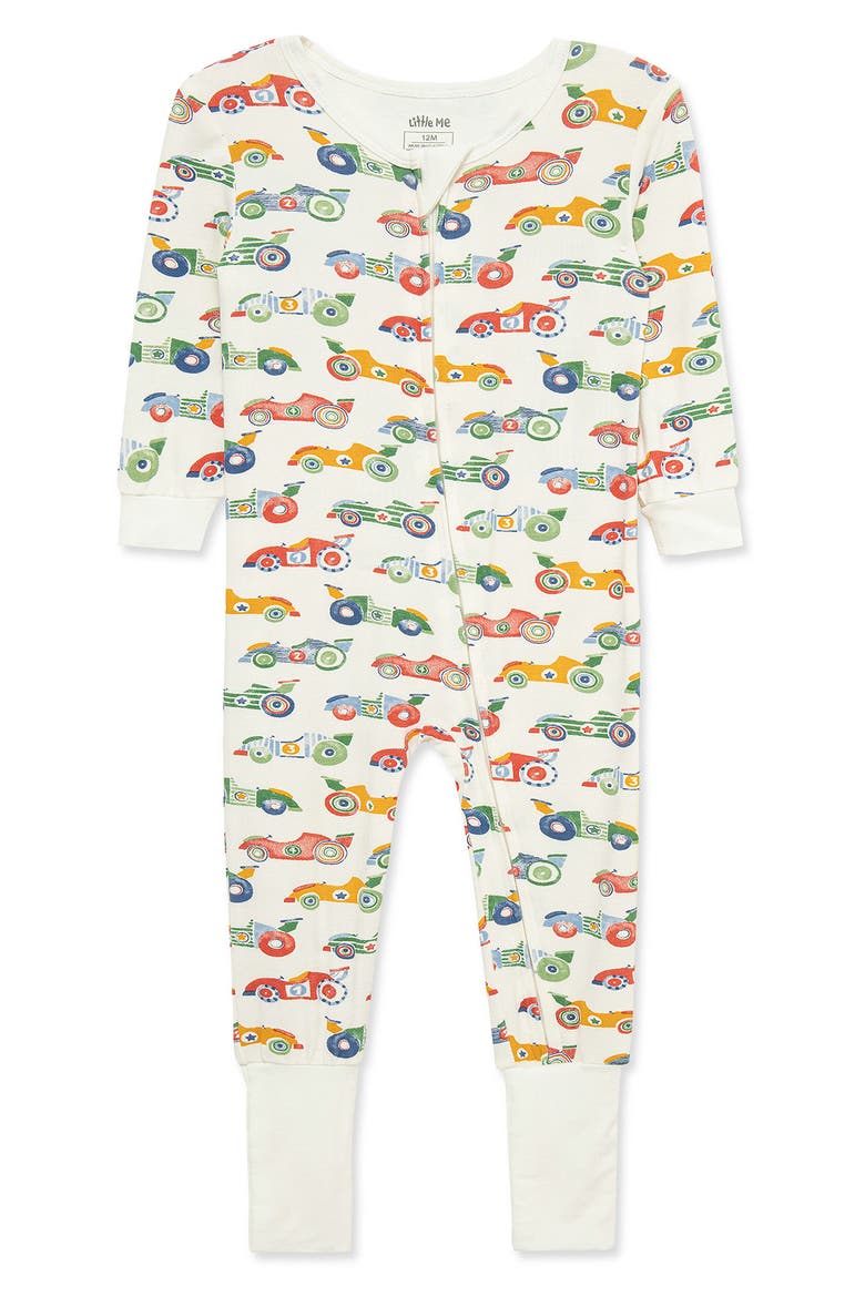 Kids' Race Car One-Piece Pajamas, Main, color, MULTI