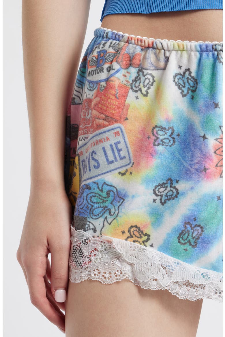 Danna Tie Dye Hacci Shorts, Alternate, color, MULTI