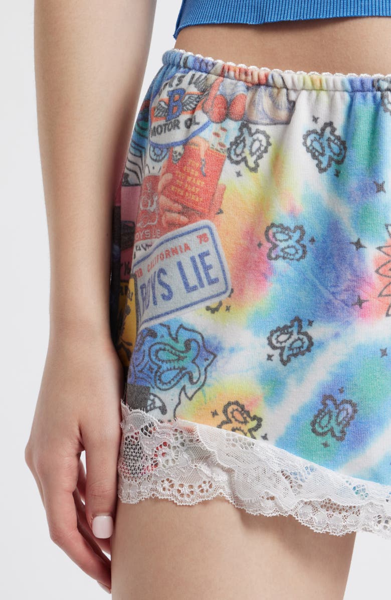 BOYS LIE Danna Tie Dye Hacci Shorts, Alternate, color, Multi