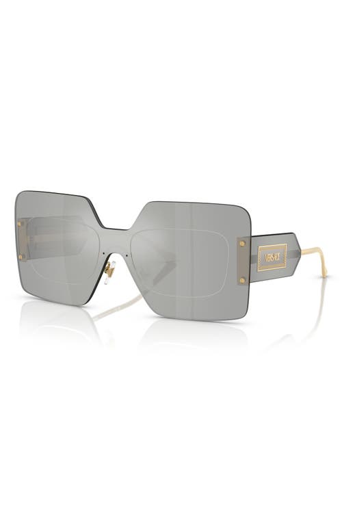 Versace 42mm Square Sunglasses In Silver Mirror