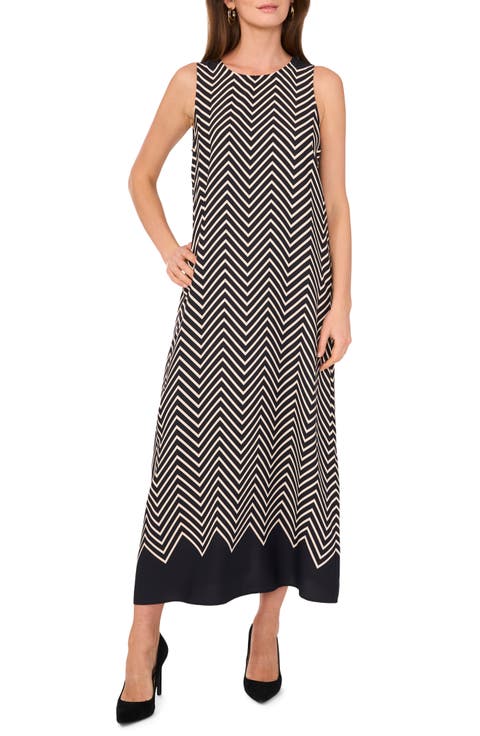Chevron Stripe Sleeveless Dress
