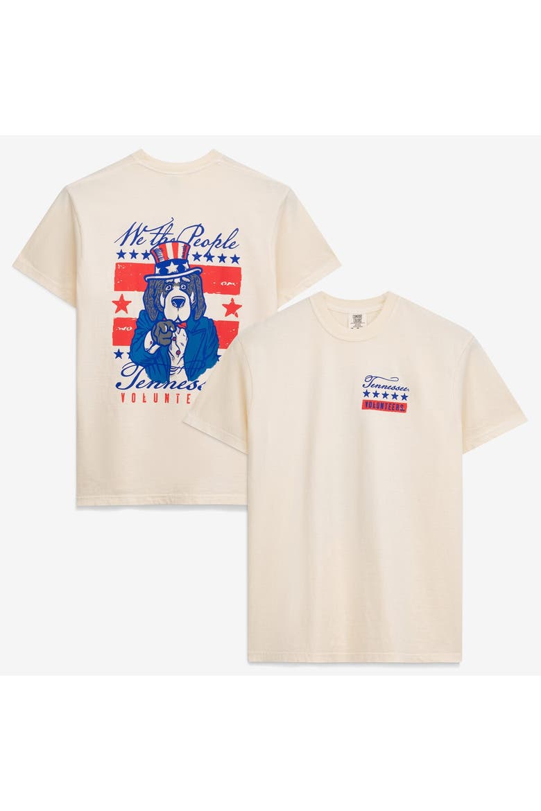 Men's  Cream Tennessee Volunteers Uncle Sam Mascot T-Shirt, Main, color, Cream