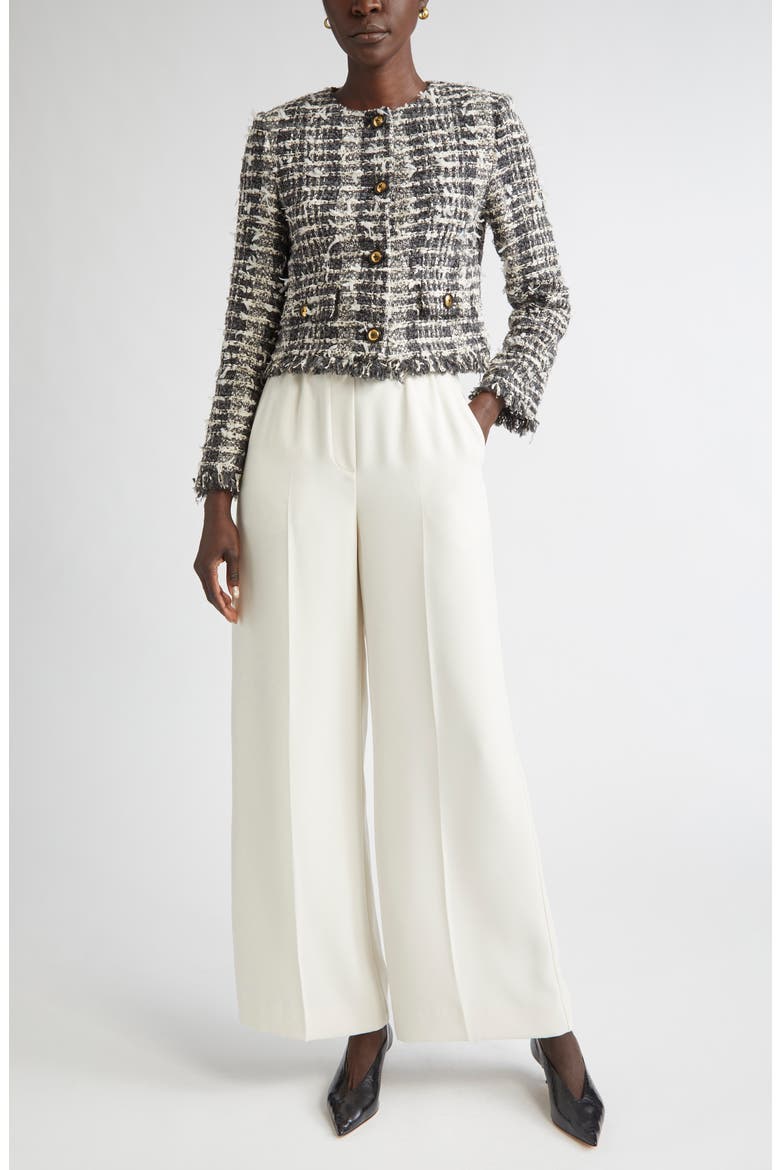 Satin Back Crepe Wide Leg Pants, Alternate, color, ECRU