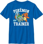 POKEMON Boy's Pokemon Trainer Characters Graphic T-Shirt