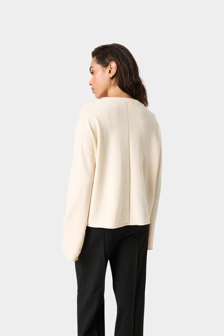 Slspina Boxy Fit Tight Knit Pullover, Alternate, color, Whitecap Gray