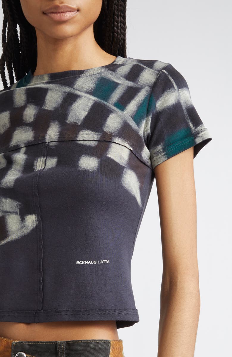 Eckhaus Latta Lapped Rib Baby Tee, Alternate, color, Porcupine