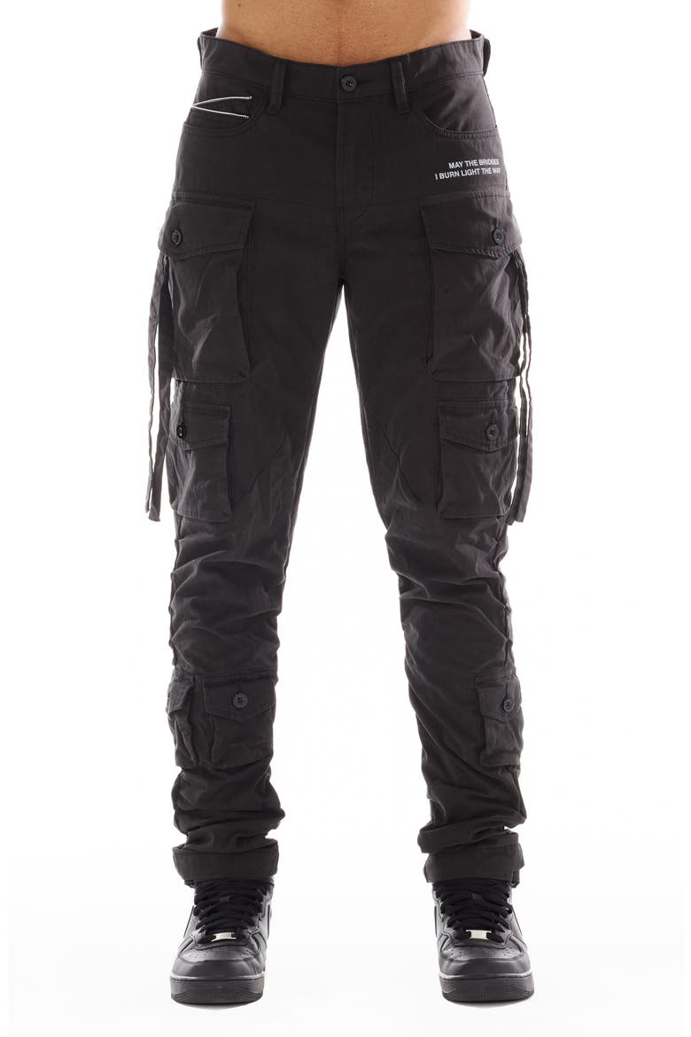 Rocker Slim Straight Leg Cargo Pants, Main, color, VINTAGE BLACK