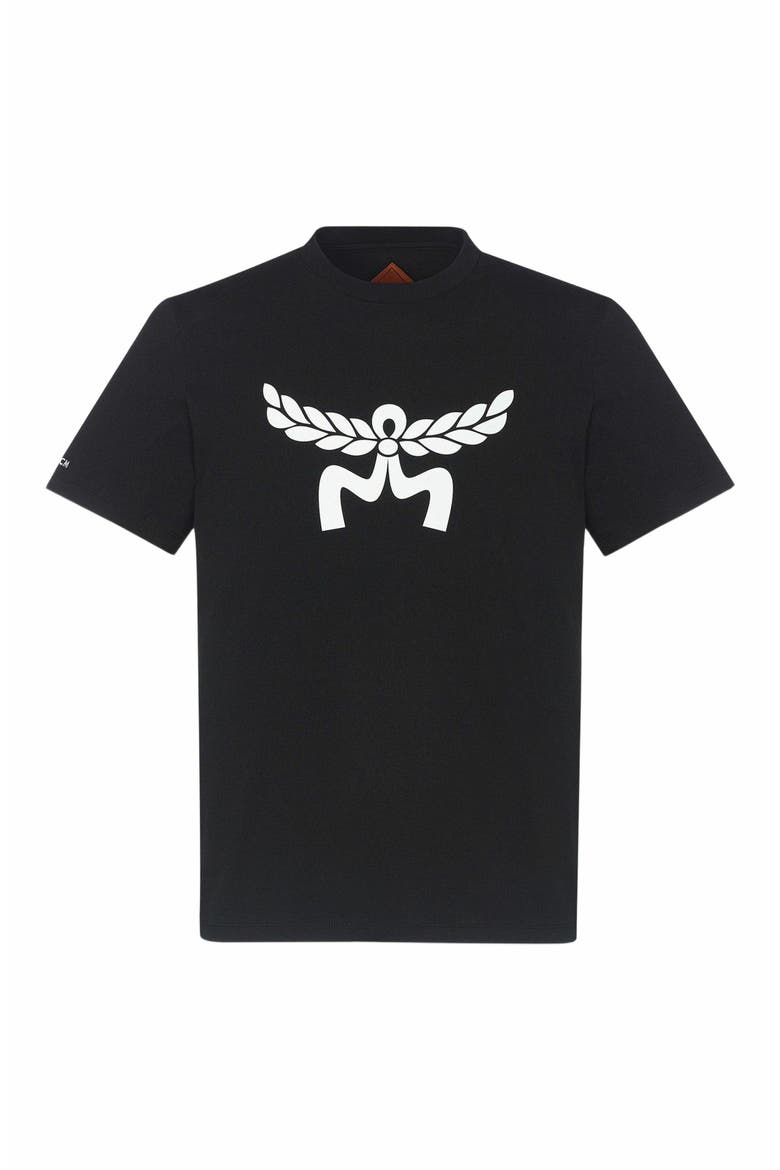 Laurel Logo Print T-Shirt in Organic Cotton, Main, color, Black