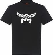 MCM Laurel Logo Print T-Shirt in Organic Cotton