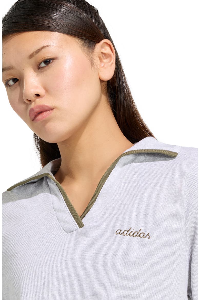 Cotton Jersey Polo, Alternate, color, GREY HEATHER/OLIVE STRATA