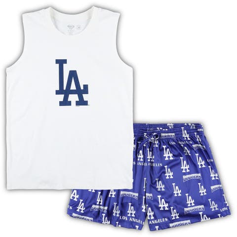 Women's Concepts Sport White/Royal Los Angeles Dodgers Plus Size Tank Top & Shorts Sleep Set