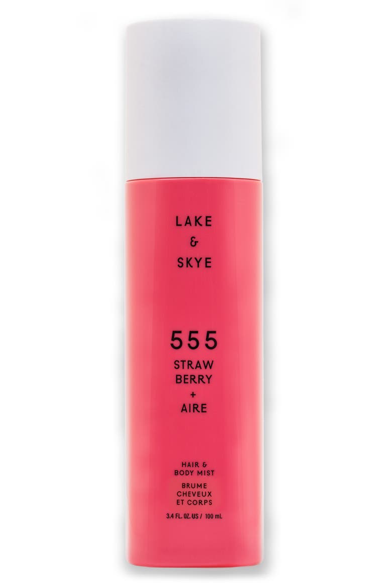 555 Strawberry + Aire Hair & Body Mist, Main, color, STRAWBERRY AIRE