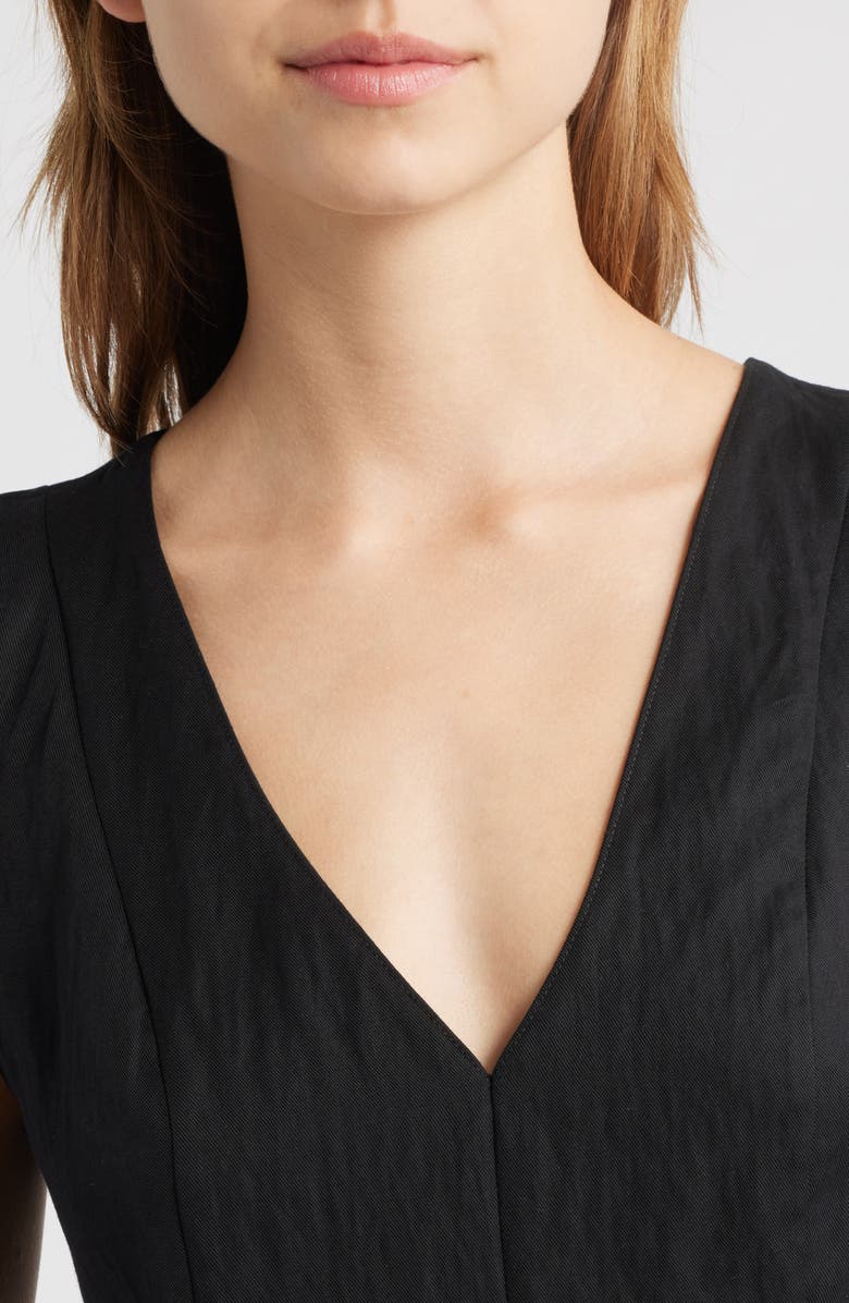 MANGO Sleeveless Peplum Top, Alternate, color, Black