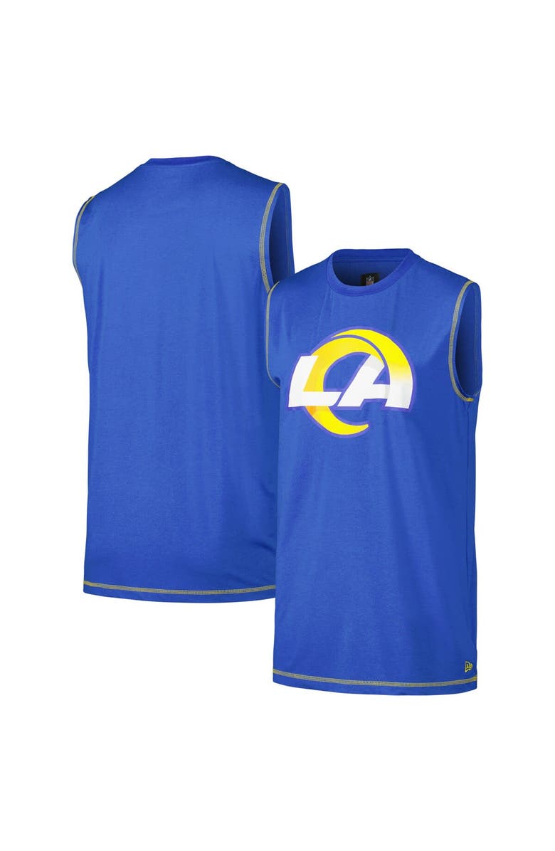 New Era Men's New Era Royal Los Angeles Rams Tank Top, Main, color, 