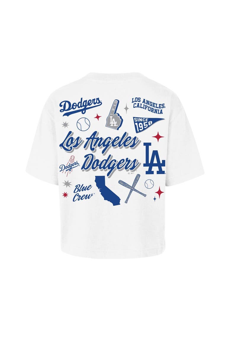 '47 Women's '47  White Los Angeles Dodgers Collage Script Reed City T-Shirt, Alternate, color, White