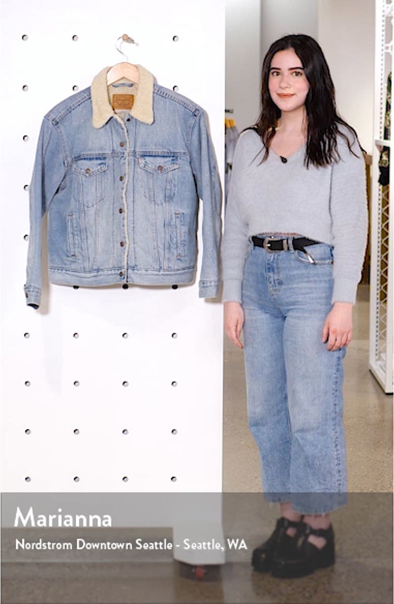 Levis<sup>®</sup> Ex-Boyfriend Faux Shearling Lined Denim Jacket, sales video thumbnail