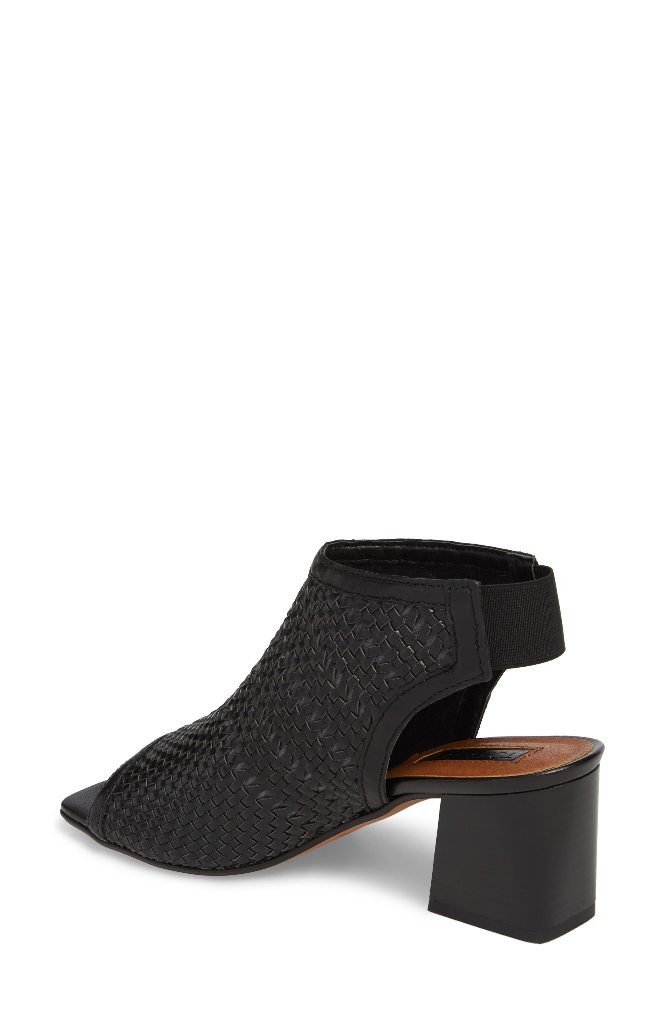 Topshop Nifty Woven Flared Heel Sandal, Alternate, color, 