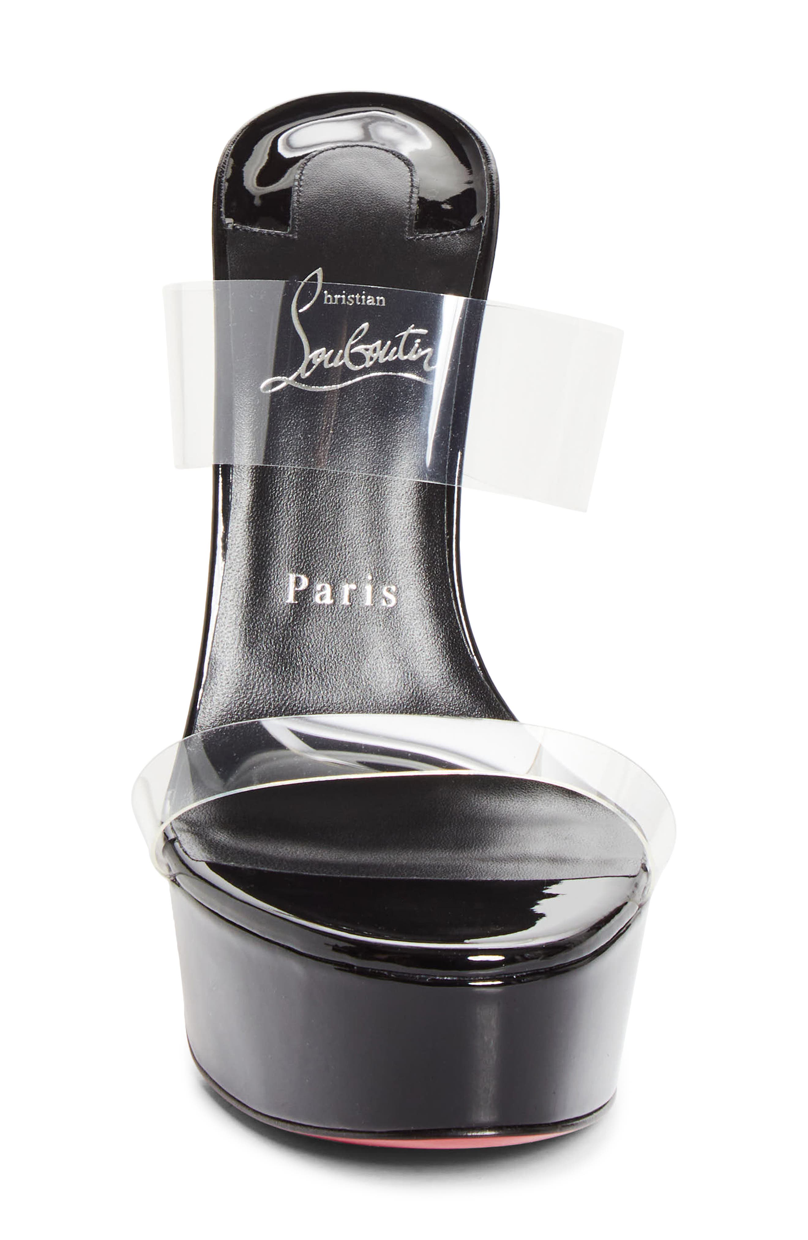 Christian Louboutin Just Nothing Alta Platform Sandal, Alternate, color, Black/ Lin Black