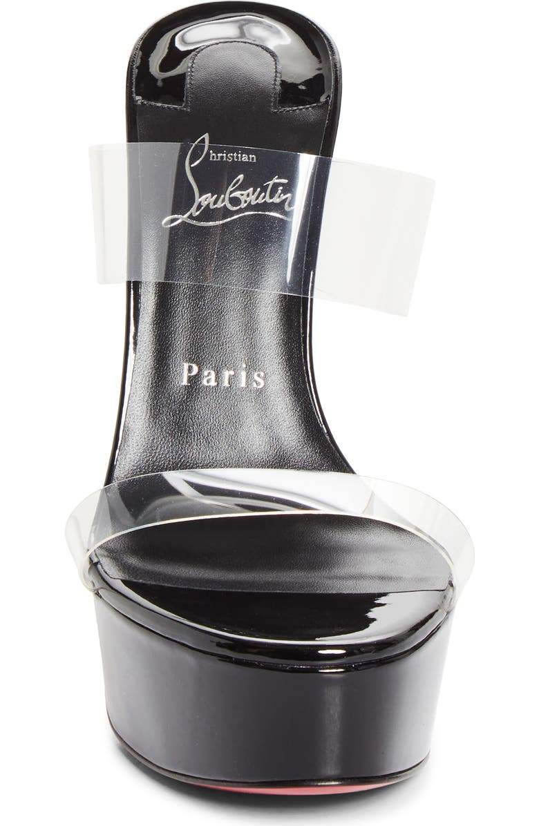 Christian Louboutin Just Nothing Alta Platform Sandal, Alternate, color, Black/ Lin Black