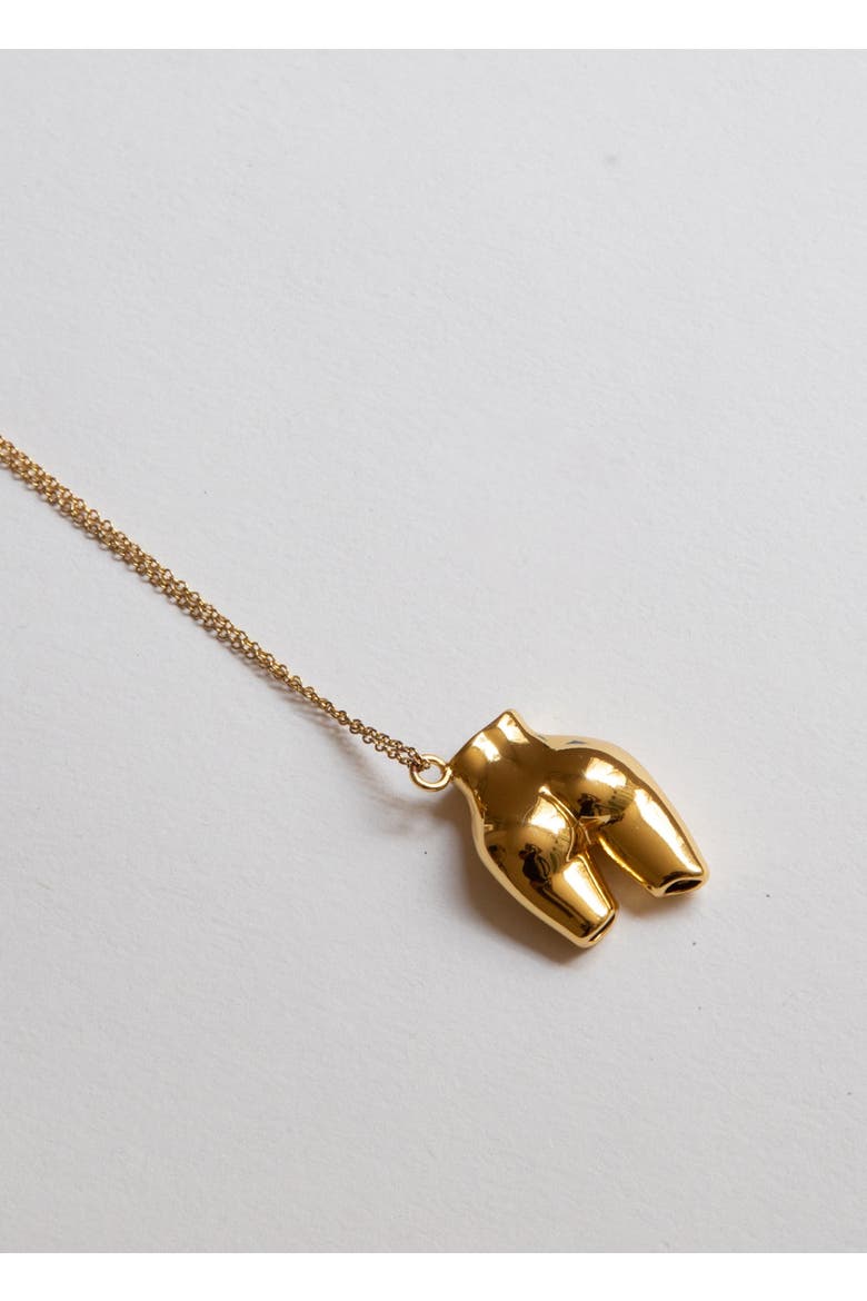 Female Body Pendant Necklace, Alternate, color, Gold