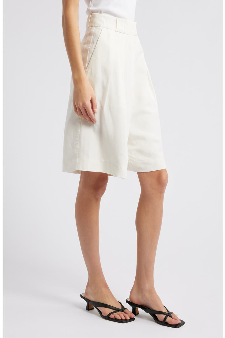 The Lalleen Pleated Bermuda Shorts, Alternate, color, BRULE