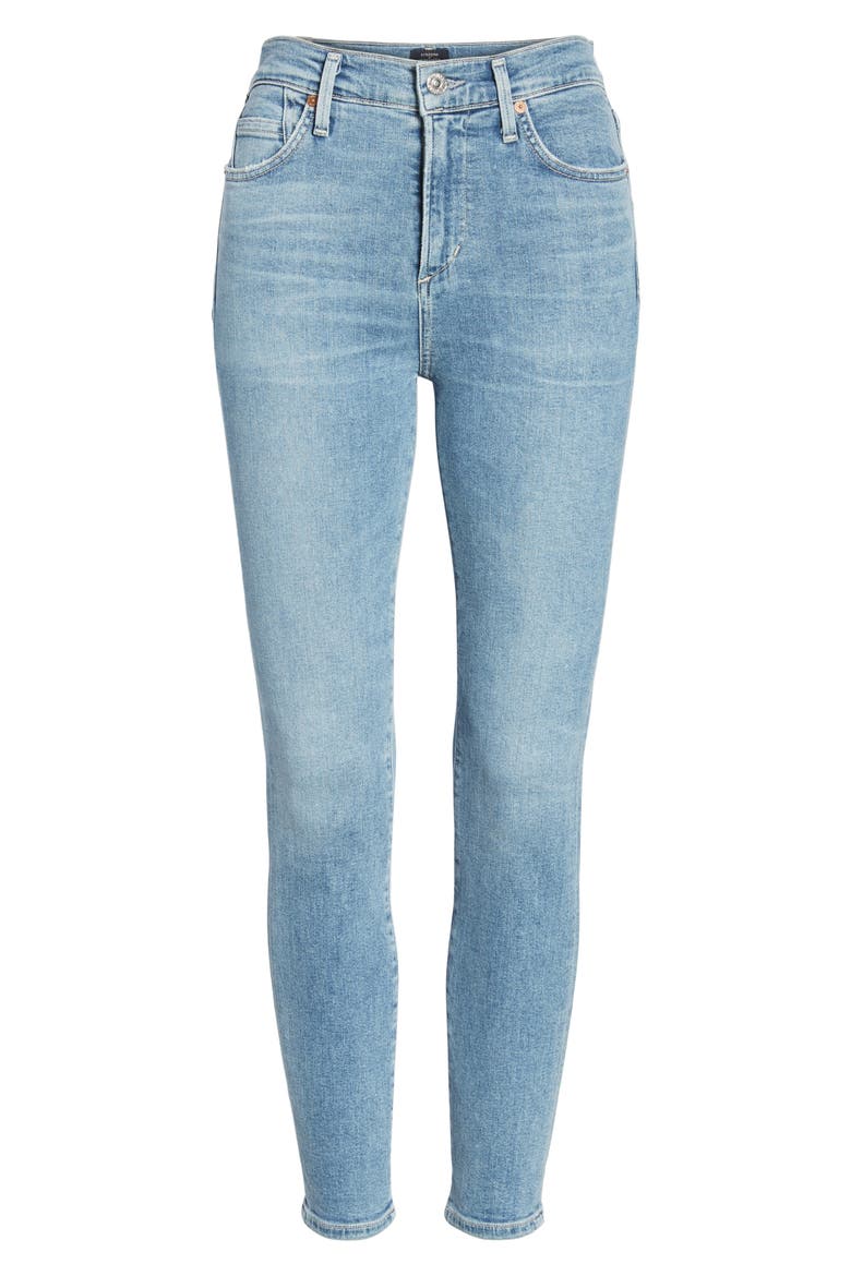 Rocket High Waist Crop Skinny Jeans, Alternate, color, FIRESTONE
