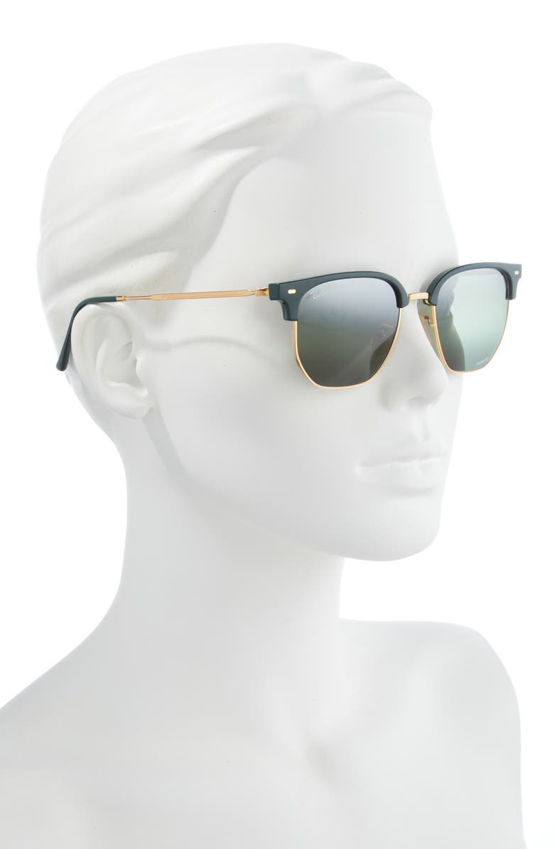 Ray-Ban Clubmaster 53mm Polarized Square Sunglasses, Alternate, color,