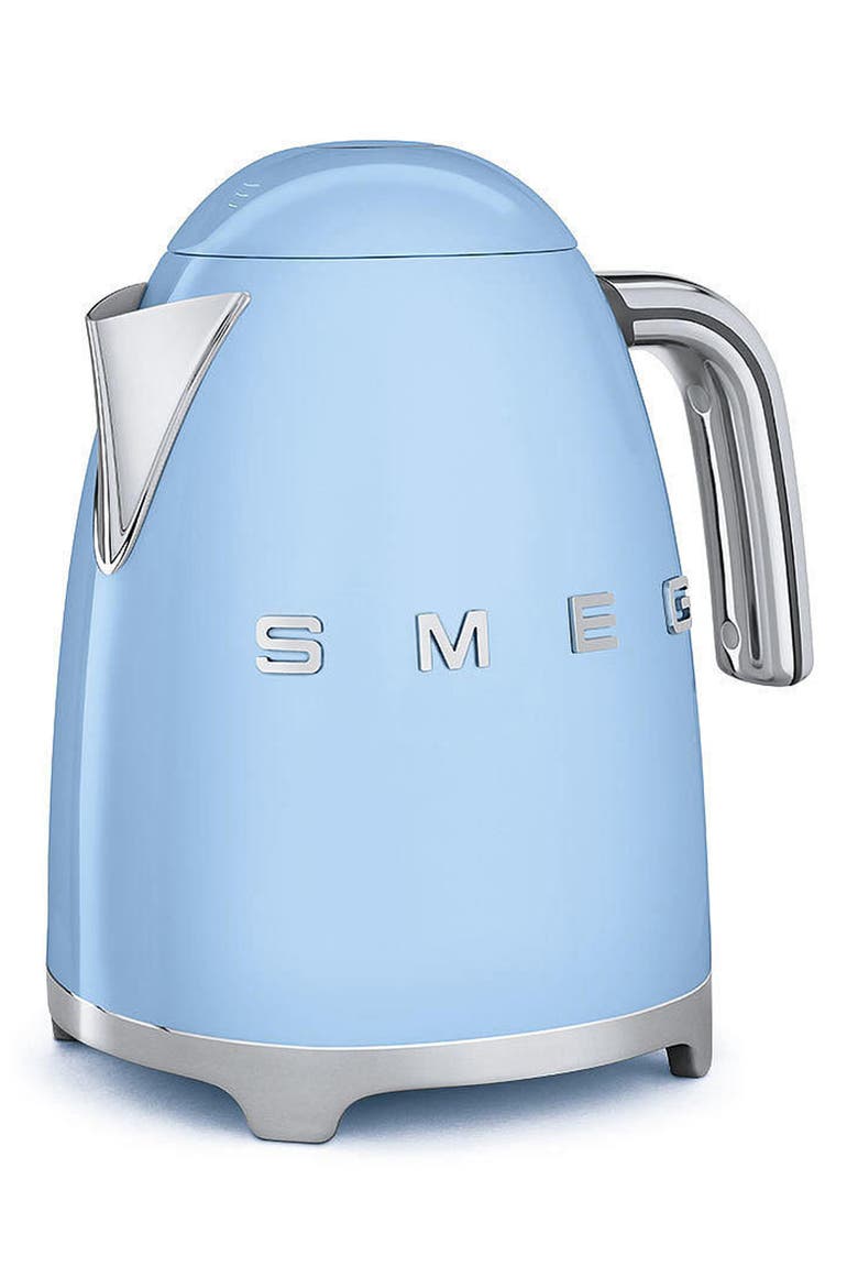'50s Retro Style Electric Kettle, Main, color, BLUE