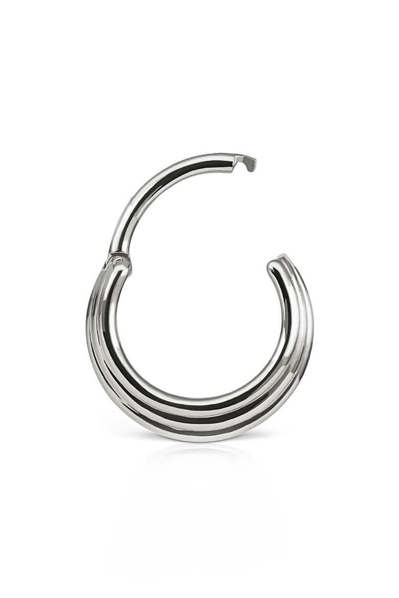 16-Gauge Hiranya Clicker Ring, Alternate, color, WHITE GOLD