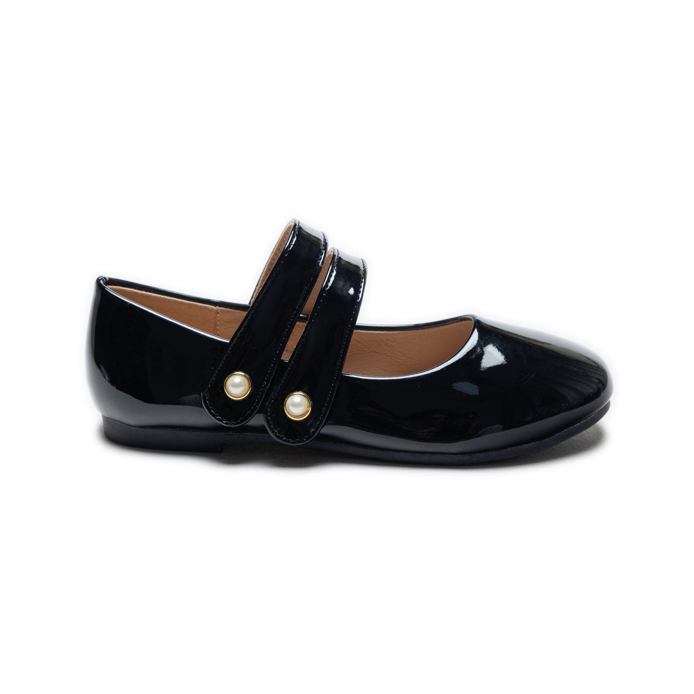 Tulleen Dorothea Banded Patent Flats, Alternate, color, Black