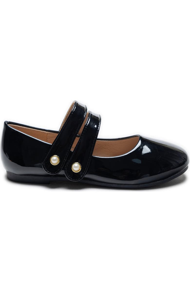 Tulleen Dorothea Banded Patent Flats, Alternate, color, Black