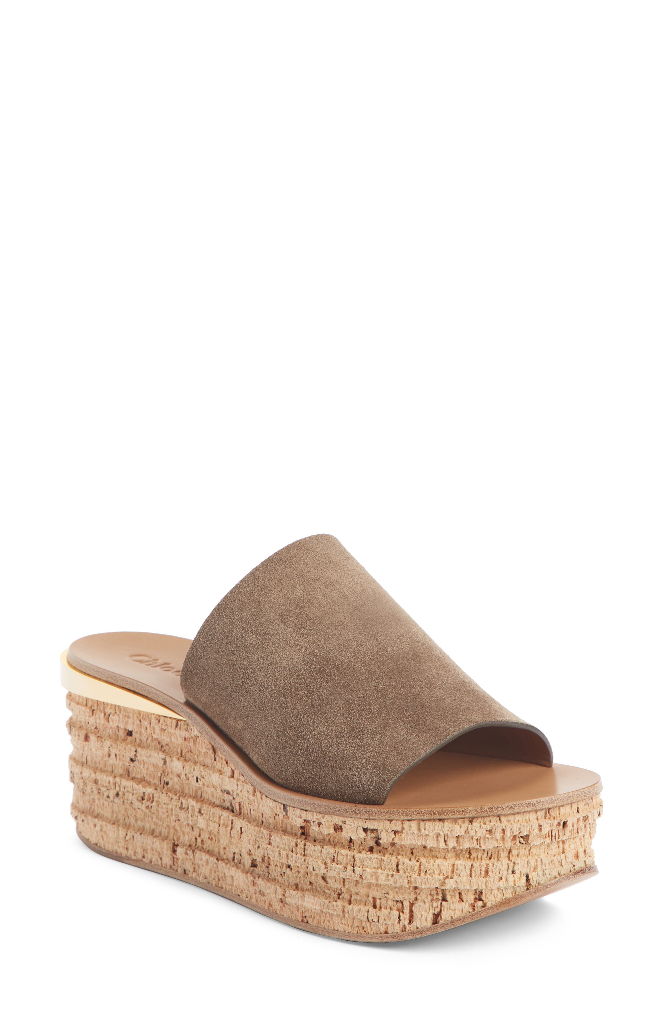 Chloé Camille Cork Platform Sandal, Main, color, 