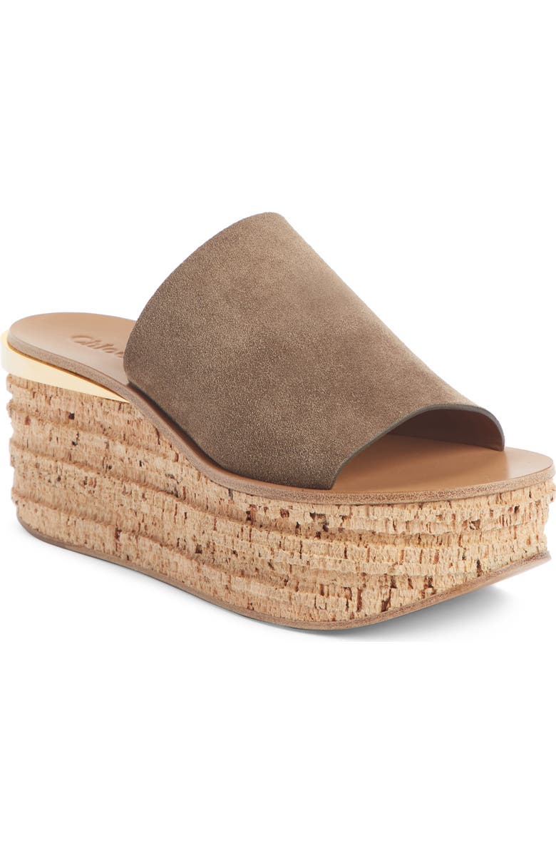 Chloé Camille Cork Platform Sandal, Main, color,