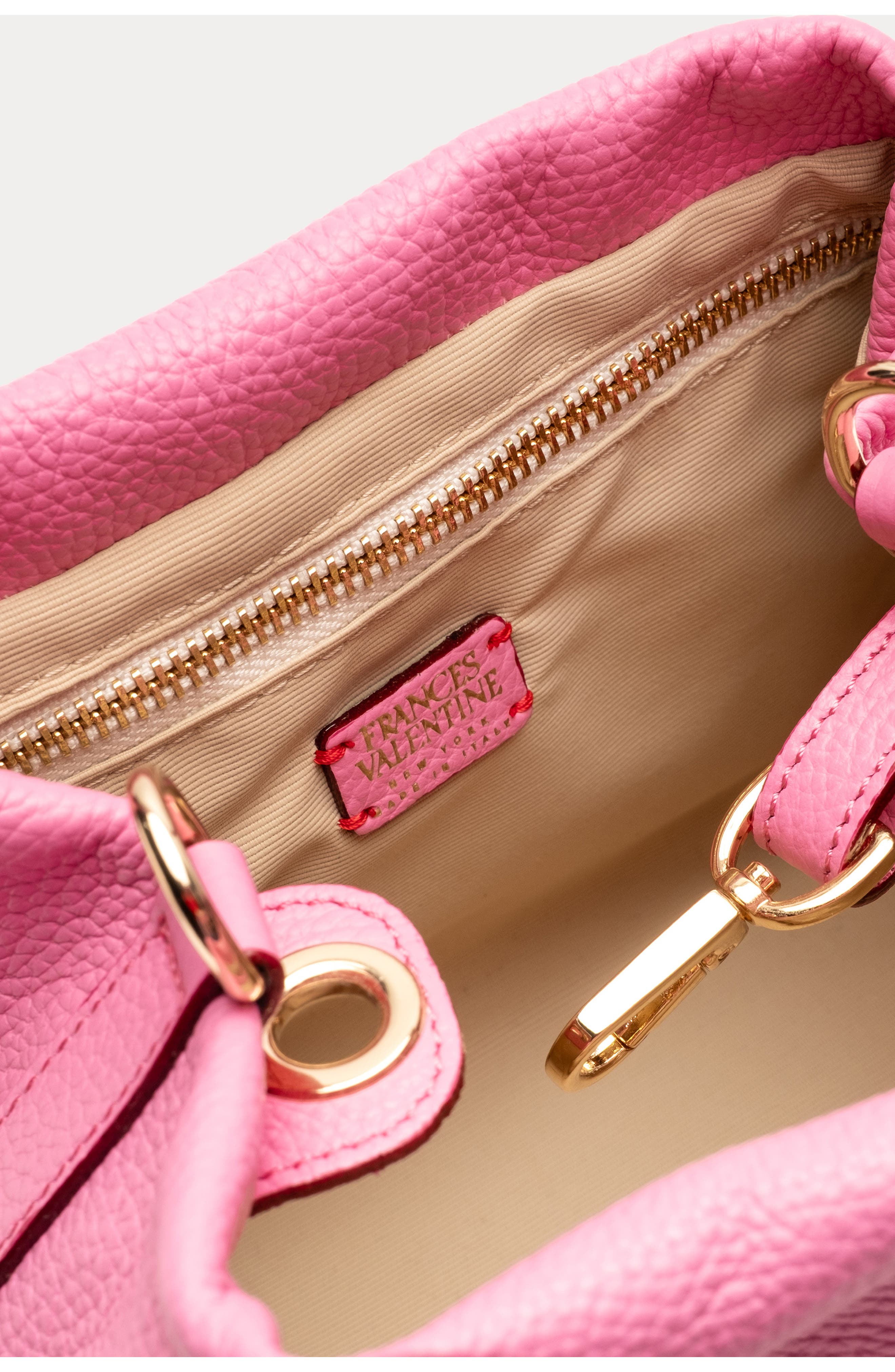 Mini Sweet Pea Tumbled Leather Handbag, Alternate, color, PINK