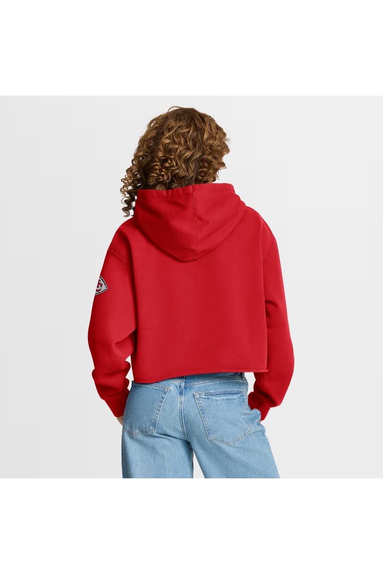 Women's Fanatics Red Kansas City Chiefs Oversized Hometown Heritage Cropped Hoodie, Alternate, color, Red