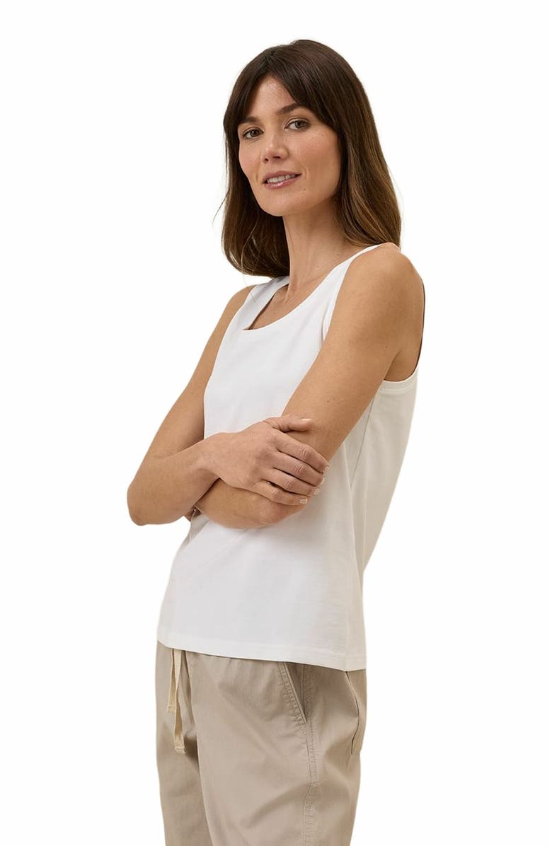 Pact Organic Cotton Luxe Stretch Jersey Tank, Alternate, color, White