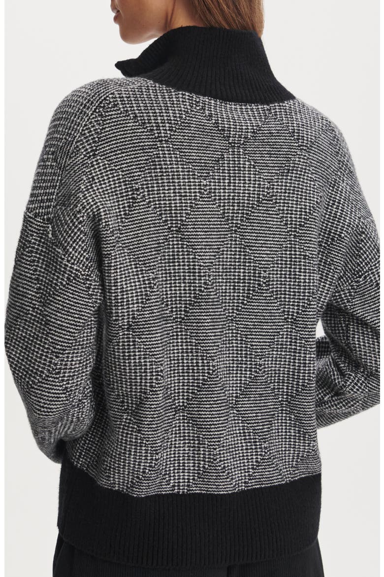Aldridge Half-Zip Sweater, Alternate, color, BLACK