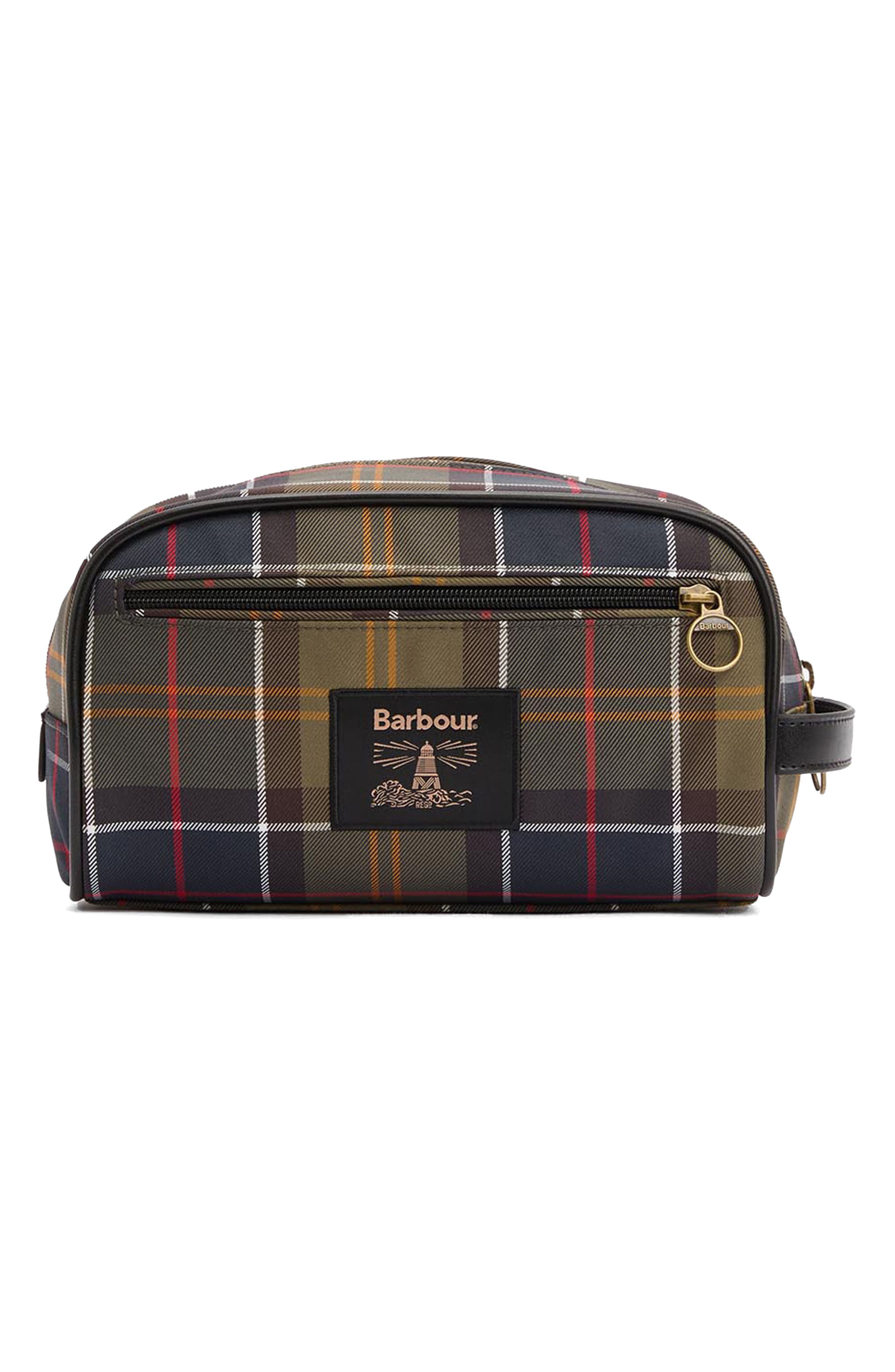 Barbour Tartan Plaid Washbag in Classic/Beacon 