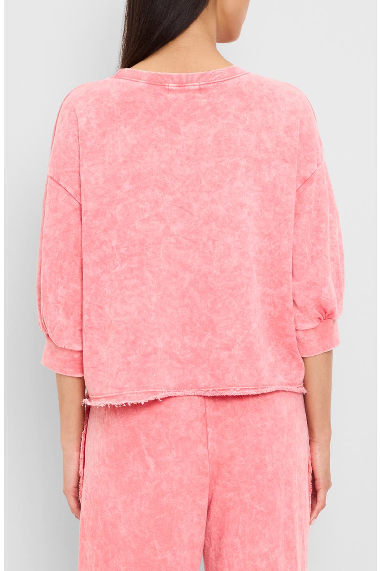 Julia Puff Sleeve Sweatshirt, Alternate, color, CORAL SHERBET