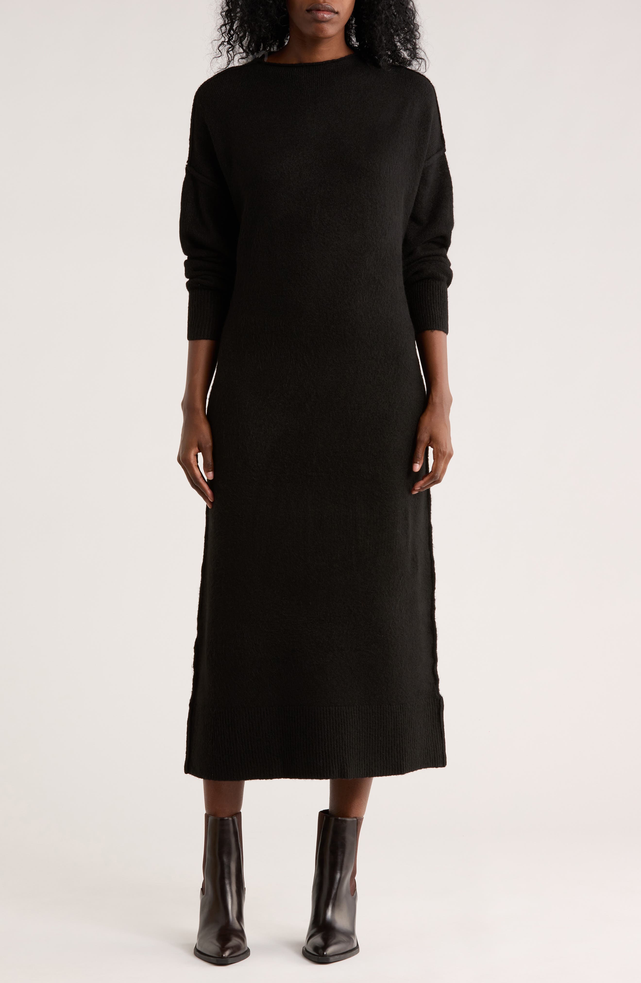 STITCHDROP Tribeca Long Sleeve Midi Sweater Dress