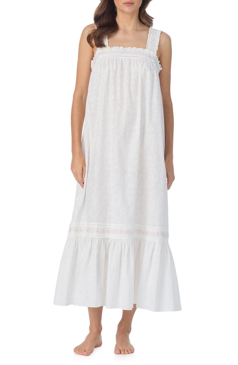 Eileen West Sleeveless Cotton Lawn Ballet Nightgown, Main, color,