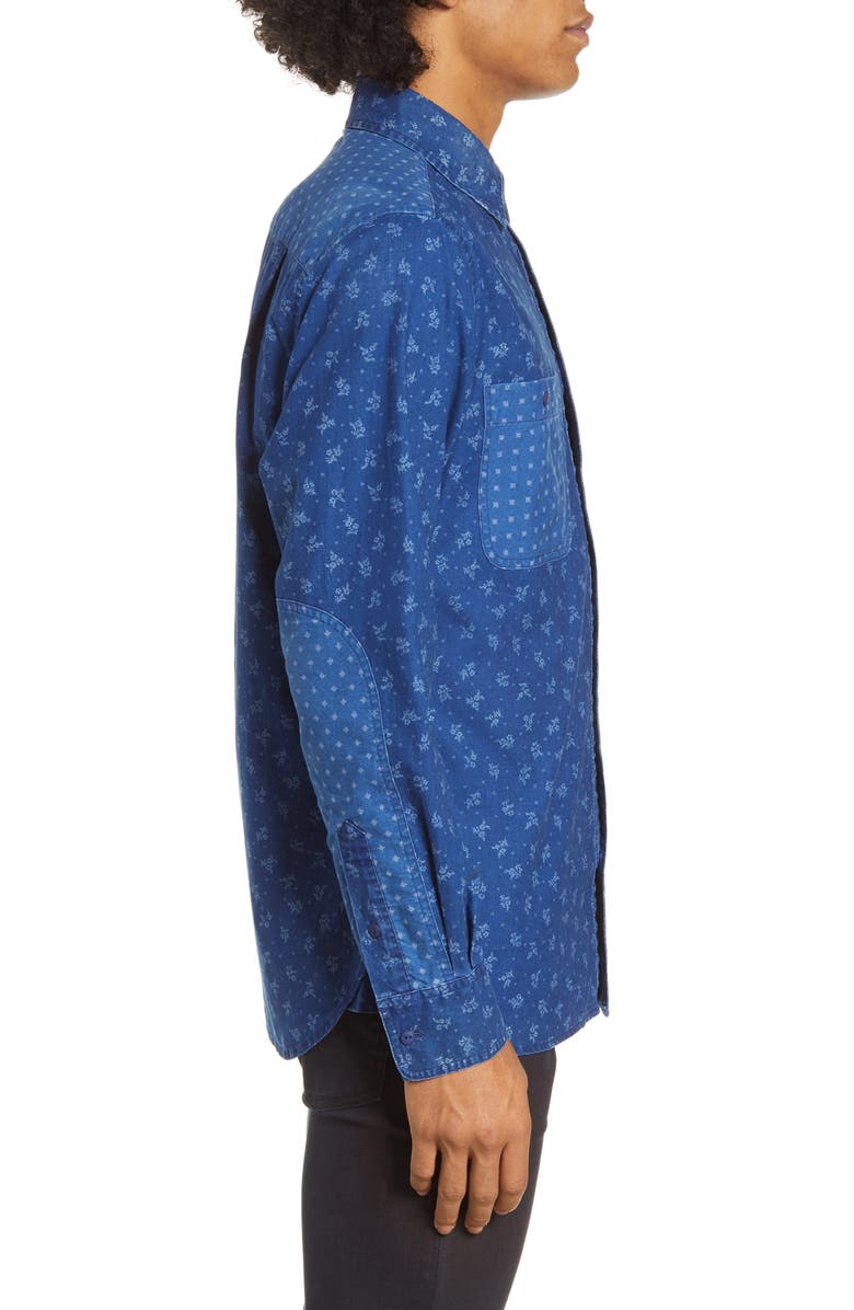 Barking Irons x Bob Dylan Desire Floral Button-Up Shirt, Alternate, color,