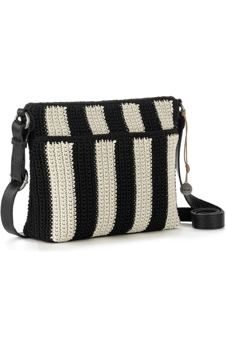 The Sak Melrose Crossbody Leather Bag, Alternate, color, Black Stripe