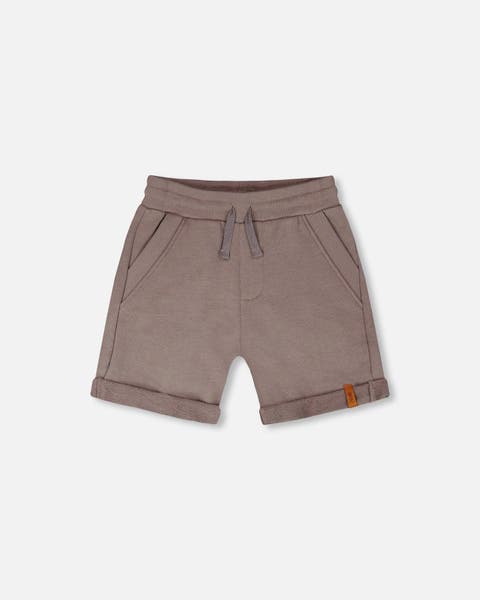 Elastic Waistband Slant Pockets French Terry Shorts (Toddler, Little Kid & Big Kid)