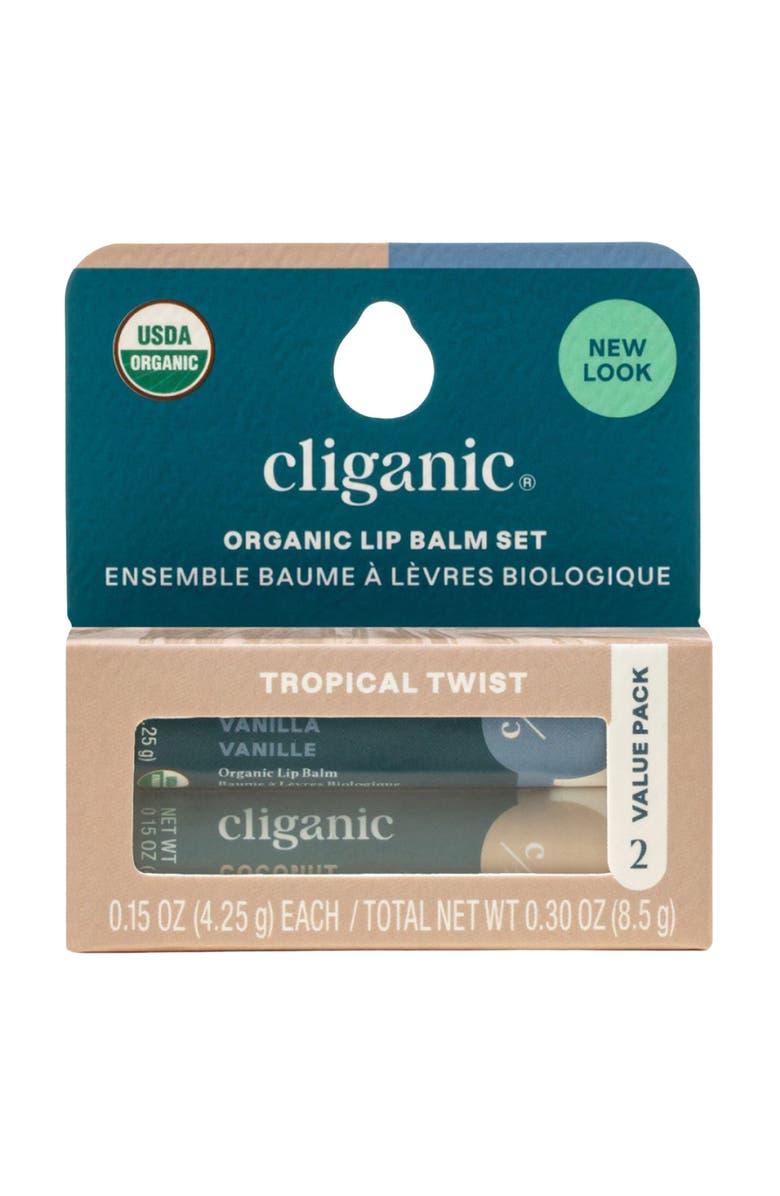 Cliganic Organic Lip Balm Set - 2pc, Main, color, 