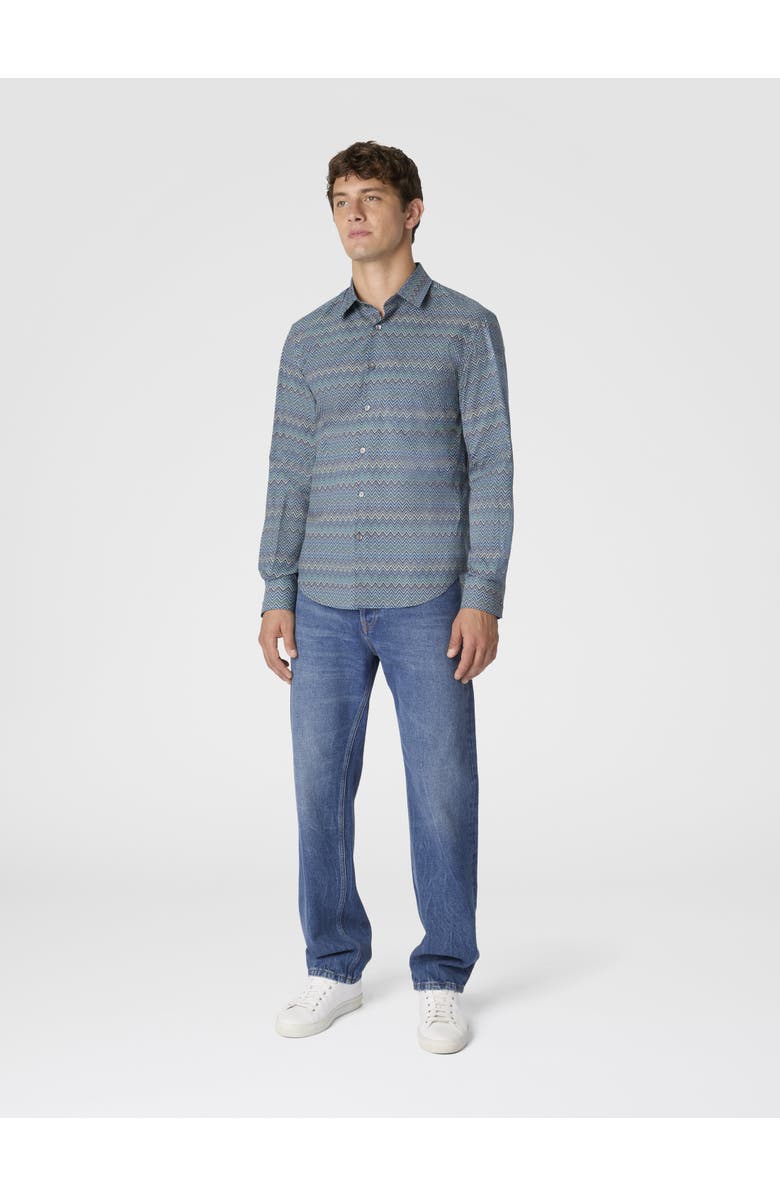 Missoni Poplin Cotton Shirt With Zigzag Pattern, Alternate, color, Multicoloured