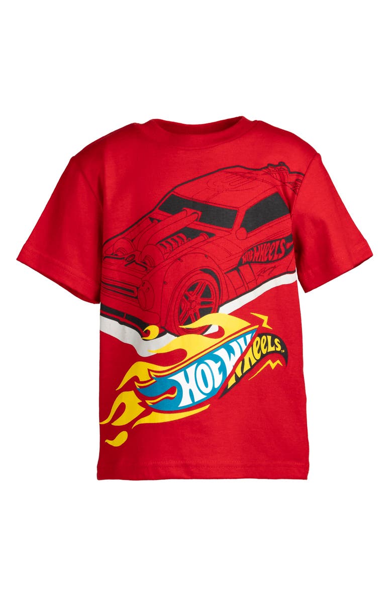 Hot Wheels 3-Pack Short Sleeve Tees, Alternate, color, Red Grey Black