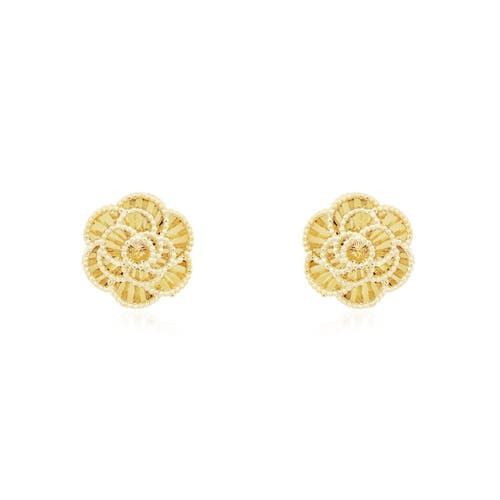 The Lovery Fine Jewelry Gold Rose Stud Earrings In Gold